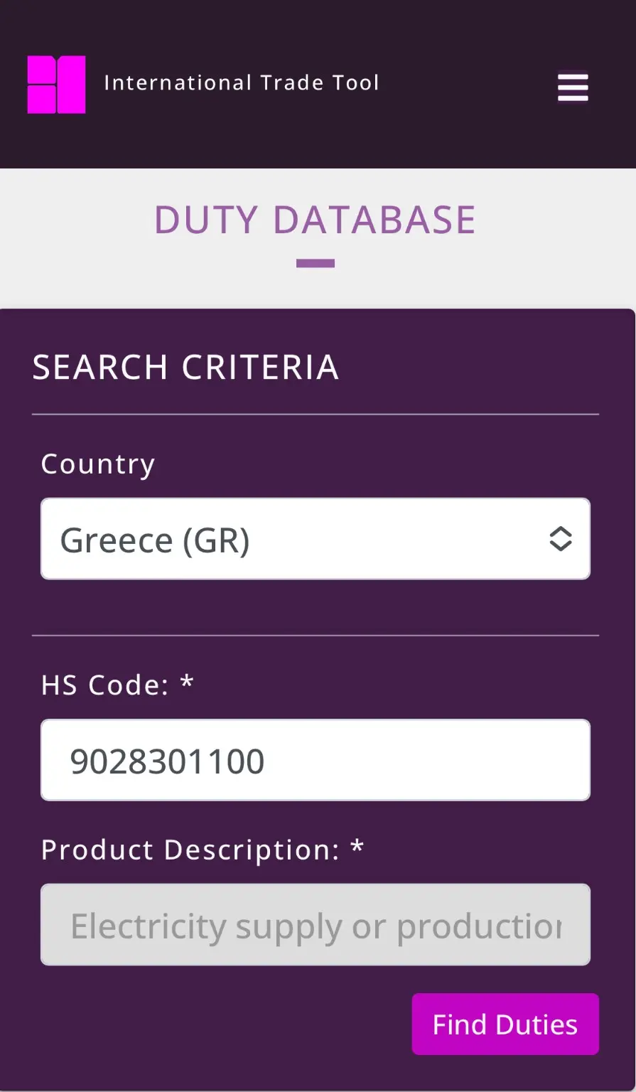 Image of the Duty Database